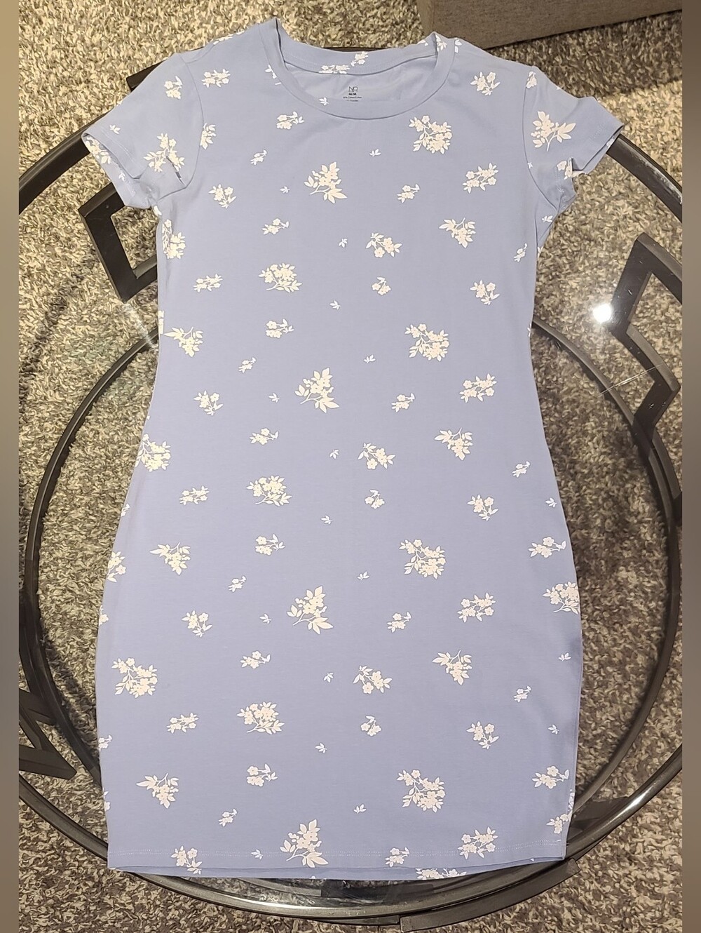NOBO Mini Dress with White Floral Print